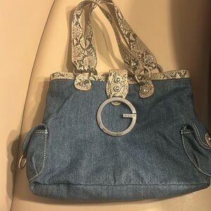 Denim guess purse